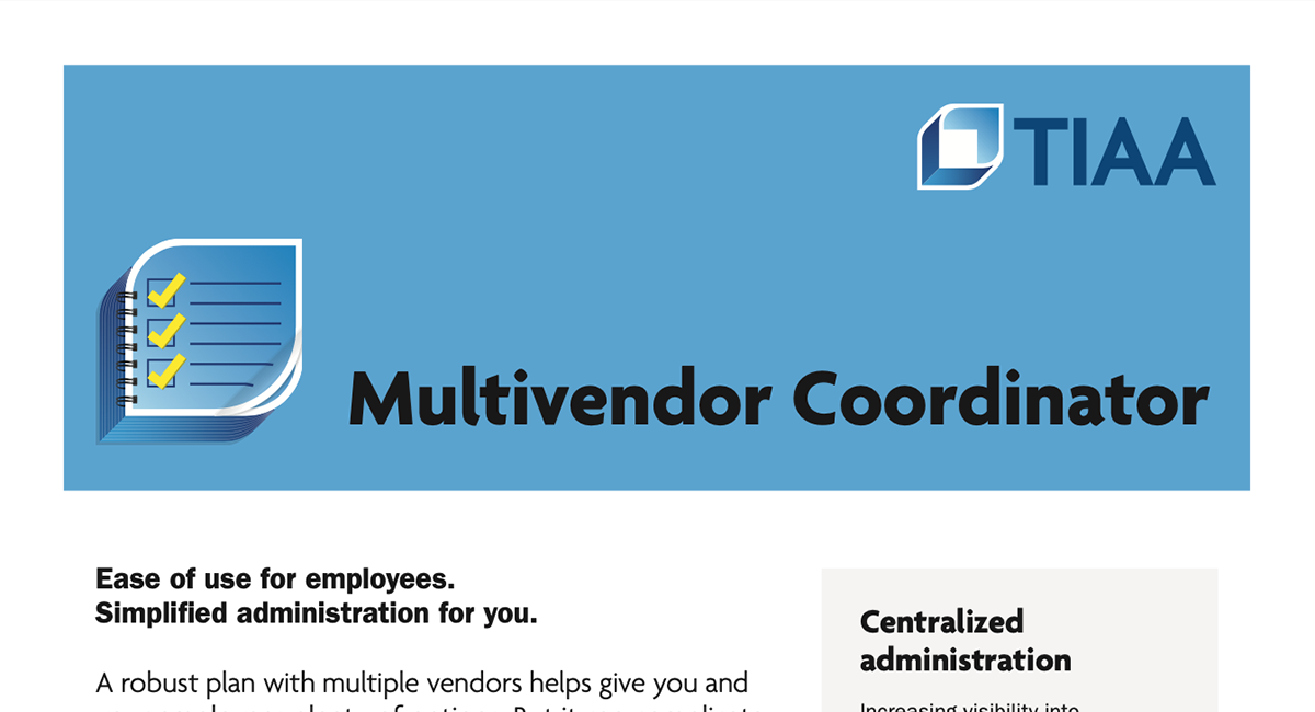 Multivendor Coordinator Fact Sheet