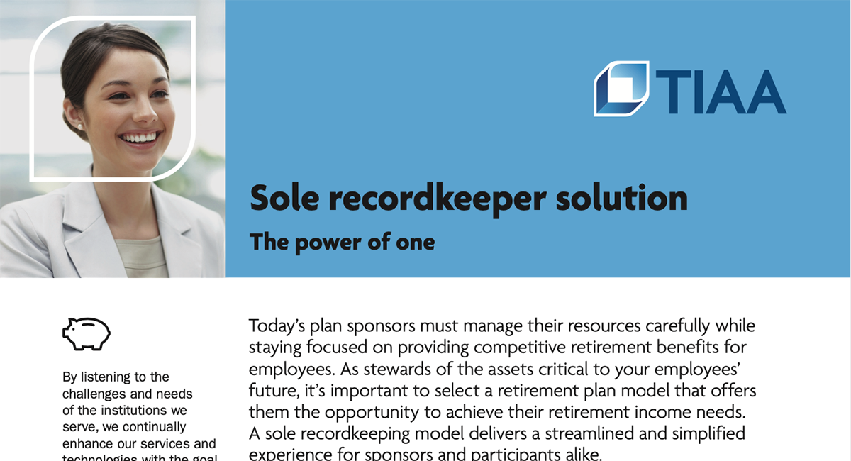 Sole Recordkeeper Fact Sheet
